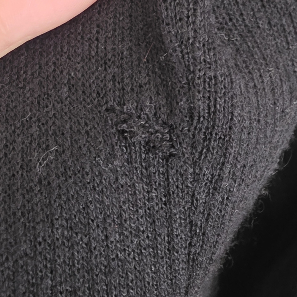 Black Ribbed Open Cardigan - Picture 4 of 4